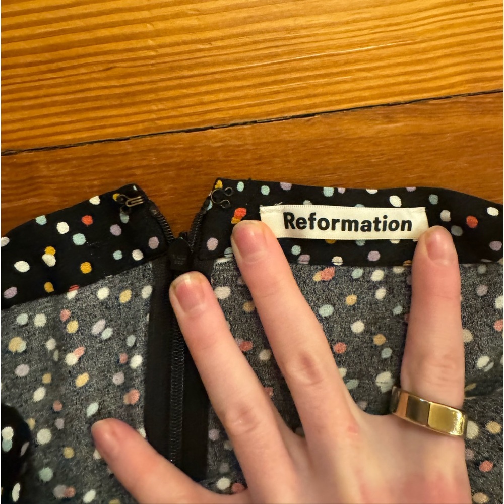 Reformation | Bea Skirt “Confetti” Midi Skirt Size XS - Picture 4 of 4